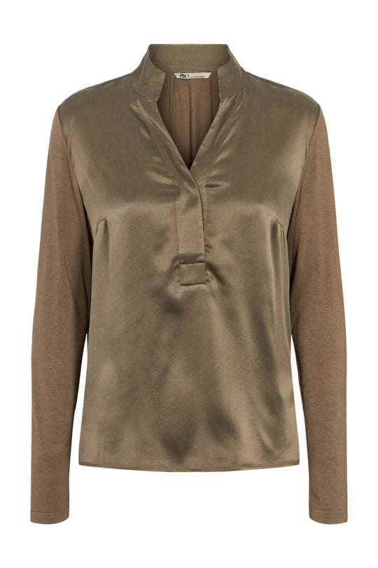 PBO Timbia bluse i chocolate chip