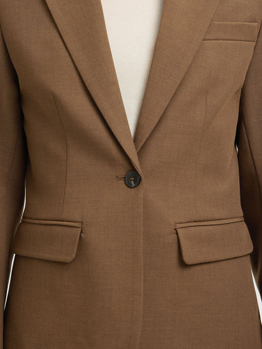 Selected Femme Signe blazer i toffee 