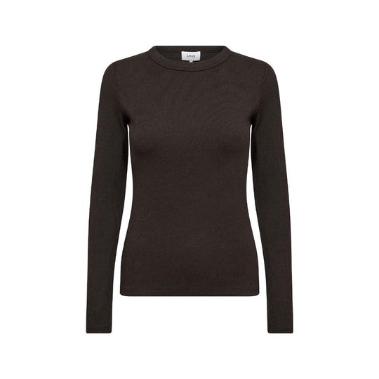 Leveté Room LR-Numbia 3 langærmet T-shirt i After Dark – front