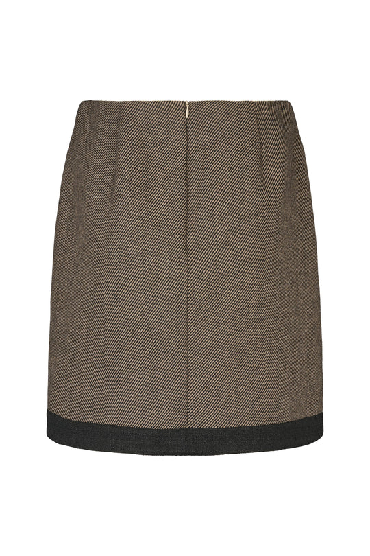 PBO Marmonti nederdel i black beige
