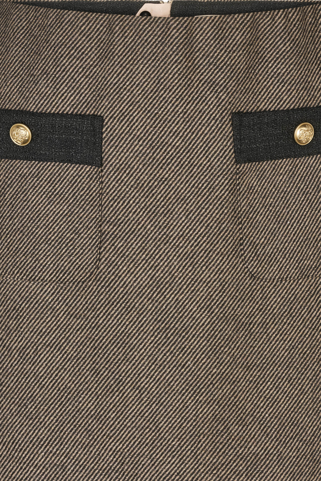 PBO Marmonti nederdel i black beige