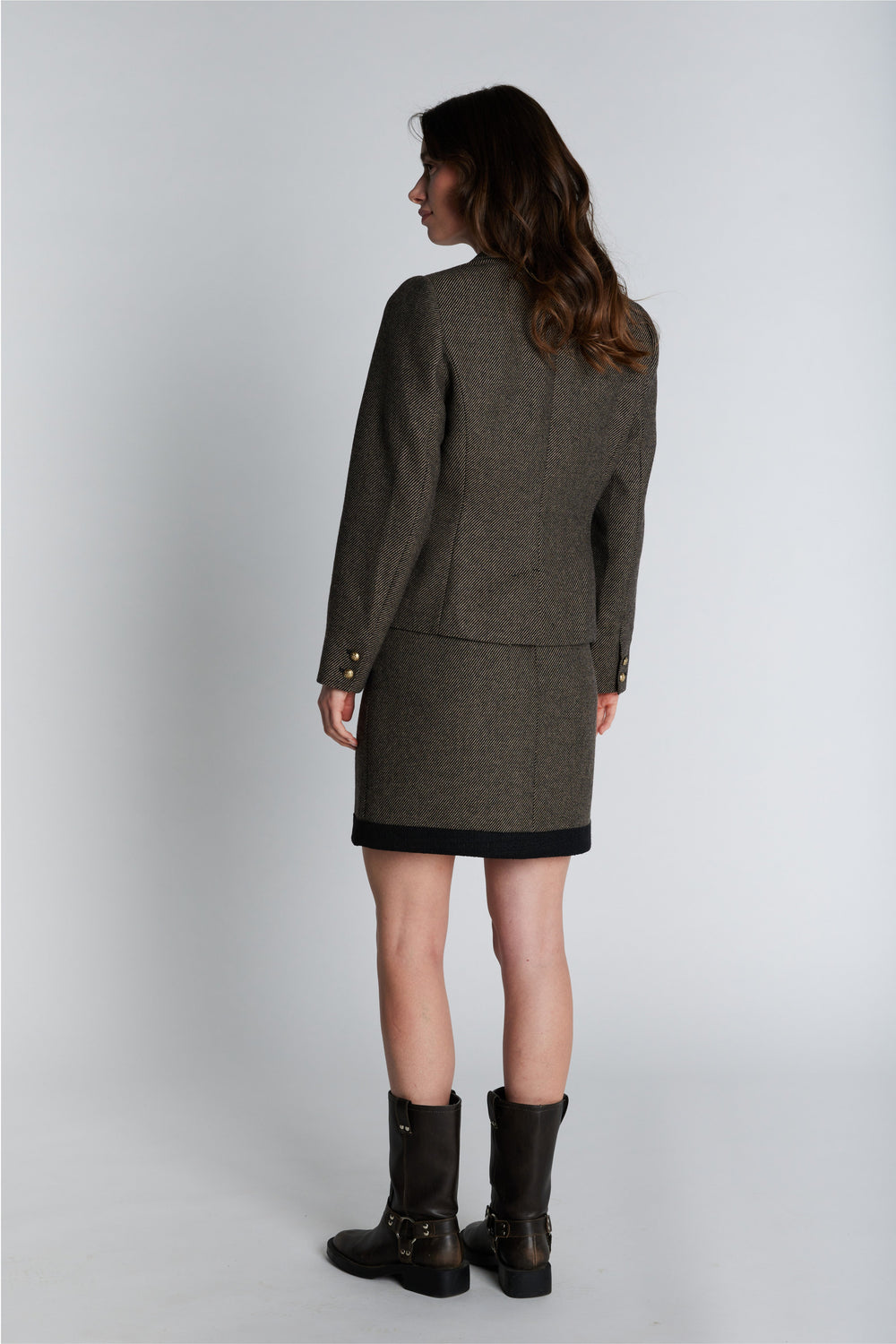 PBO Marmonti nederdel i black beige