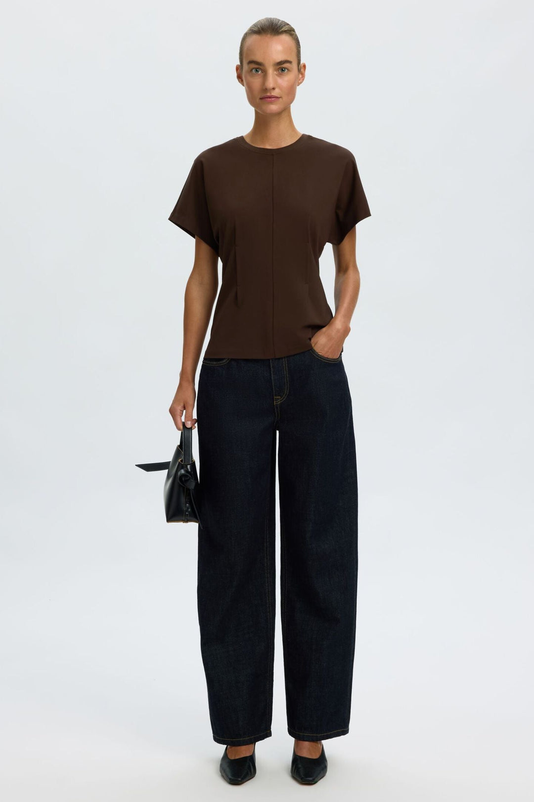 Selected Femme Wera T-shirt i delicioso – styling og silhuet
