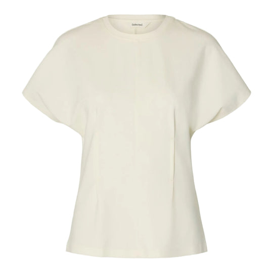 Selected Femme Wera T-shirt i egret