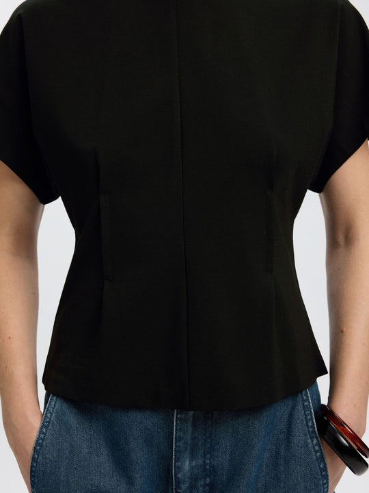 Selected Femme Wera T-shirt i sort – set bagfra