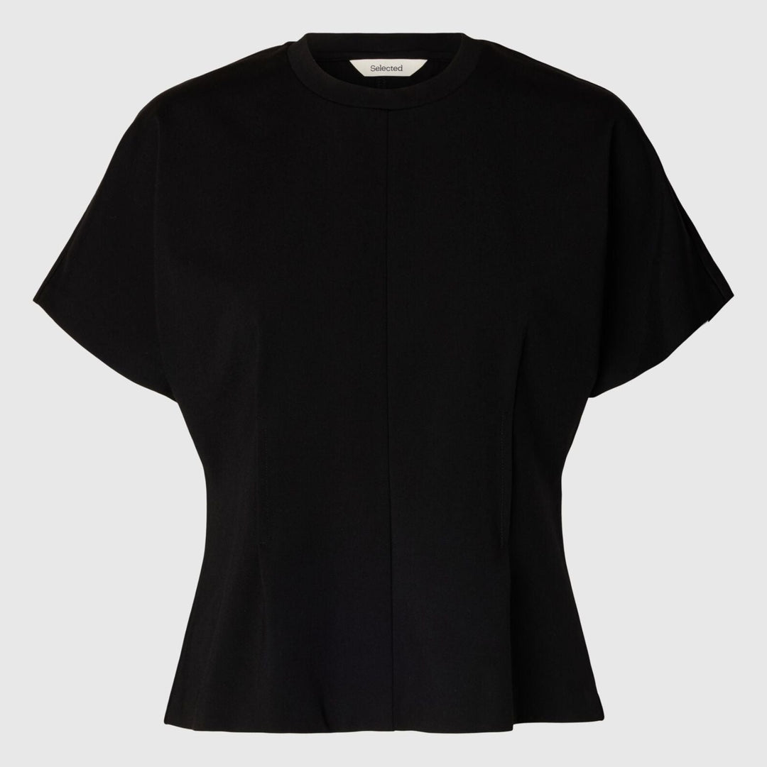 Selected Femme Wera T-shirt i sort – produktdetalje