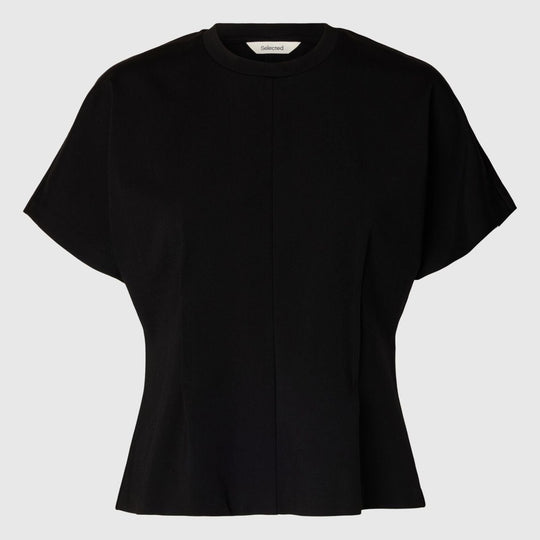 Selected Femme Wera T-shirt i sort – produktdetalje