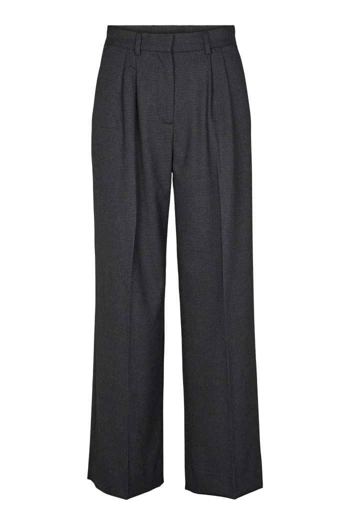 Basic Apparel Marjo Pants blackened pearl/black – produktbillede forfra