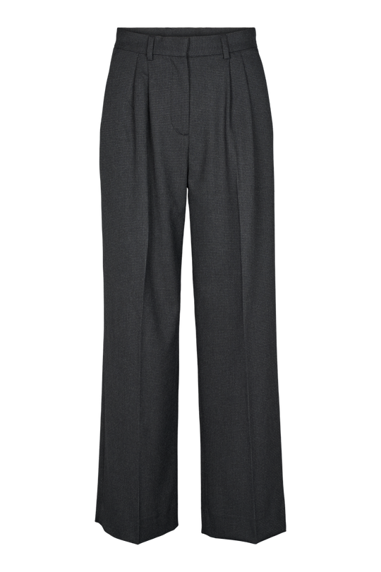 Basic Apparel Marjo Pants blackened pearl/black – produktbillede forfra