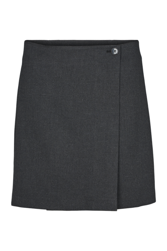 Basic Apparel Marjo Wrap Skirt blackened pearl/black – materialedetalje