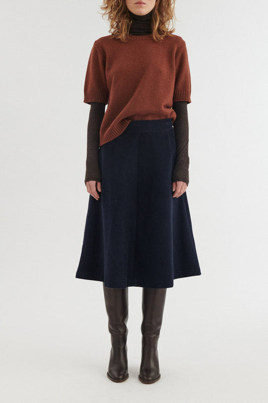 Basic Apparel Millu Skirt india ink – produktbillede forfra