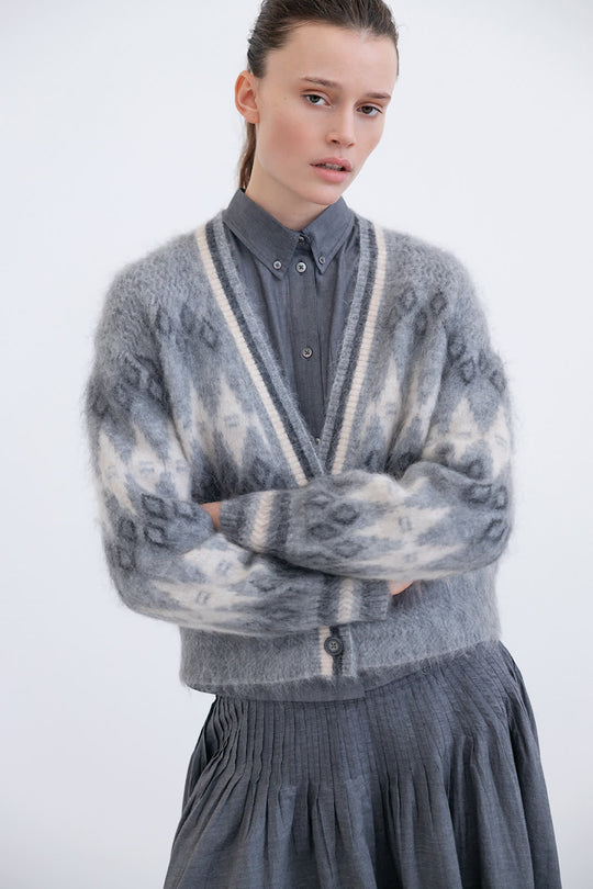 Project AJ117 Balwina cardigan i grå
