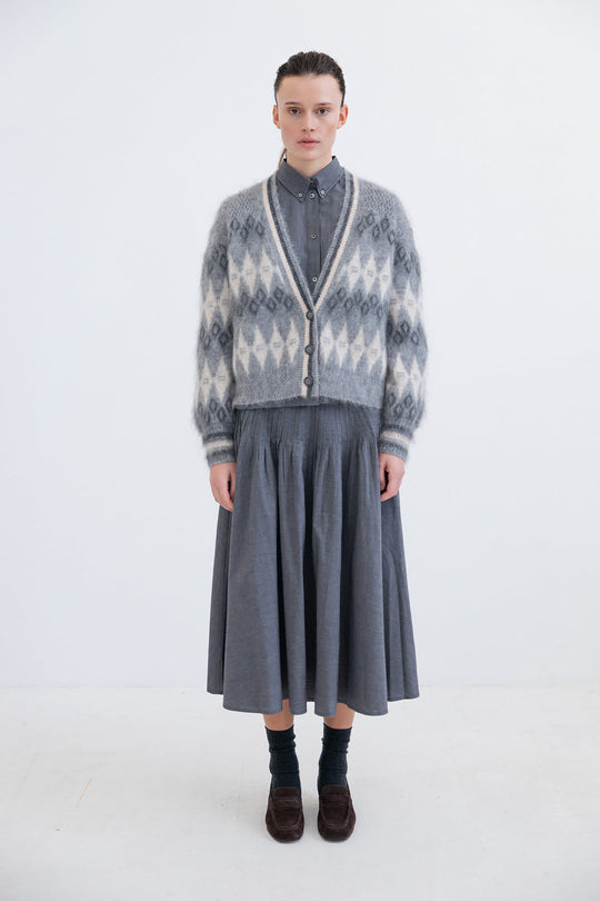Project AJ117 Balwina cardigan i grå