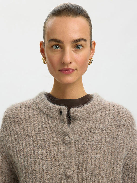 Selected Femme Gabriella cardigan i steel grey 