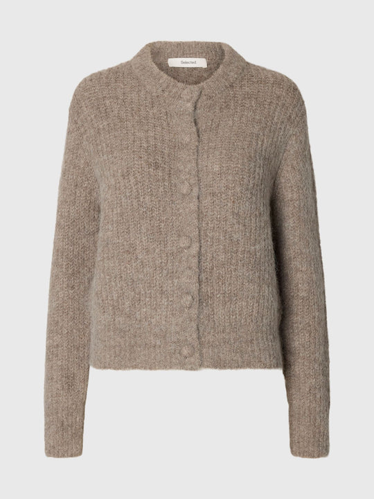 Selected Femme Gabriella cardigan i steel grey – produktdetalje