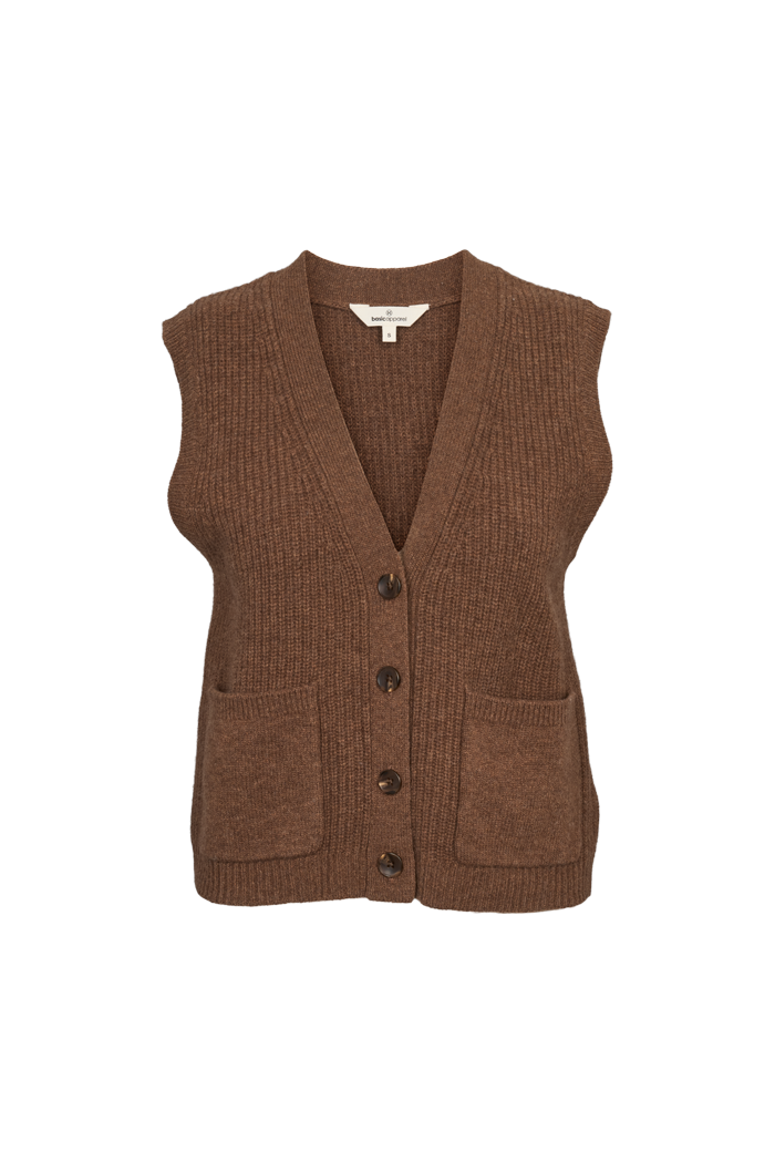 Basic Apparel Liz Vest fondue fudge – styling og silhuet