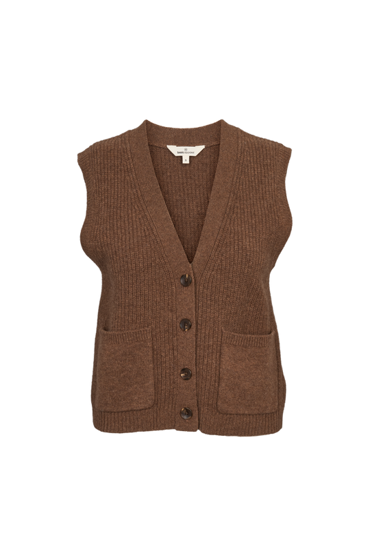 Basic Apparel Liz Vest fondue fudge – styling og silhuet