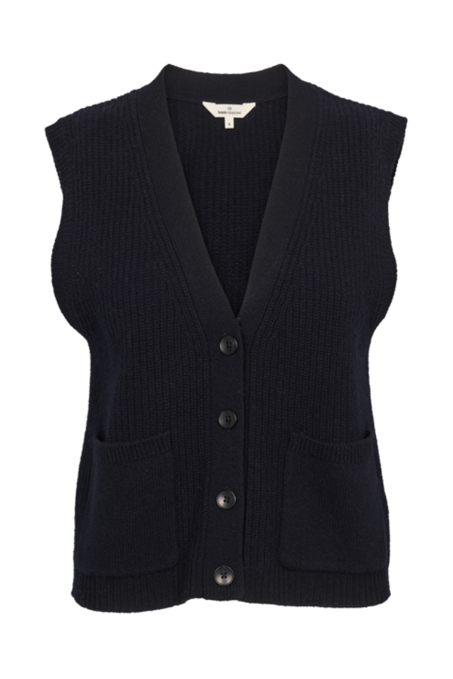 Basic Apparel Liz Vest navy – produktbillede forfra
