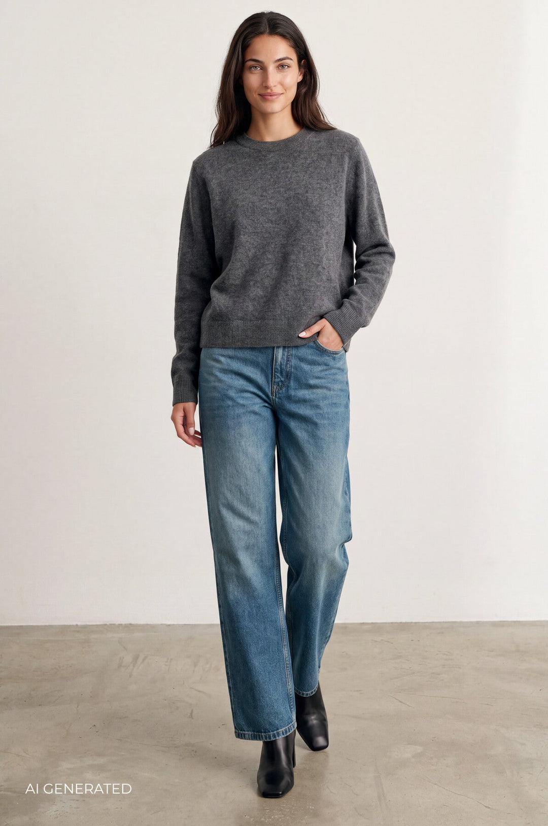 Leveté Room Eloise 2 pullover i mørkegrå