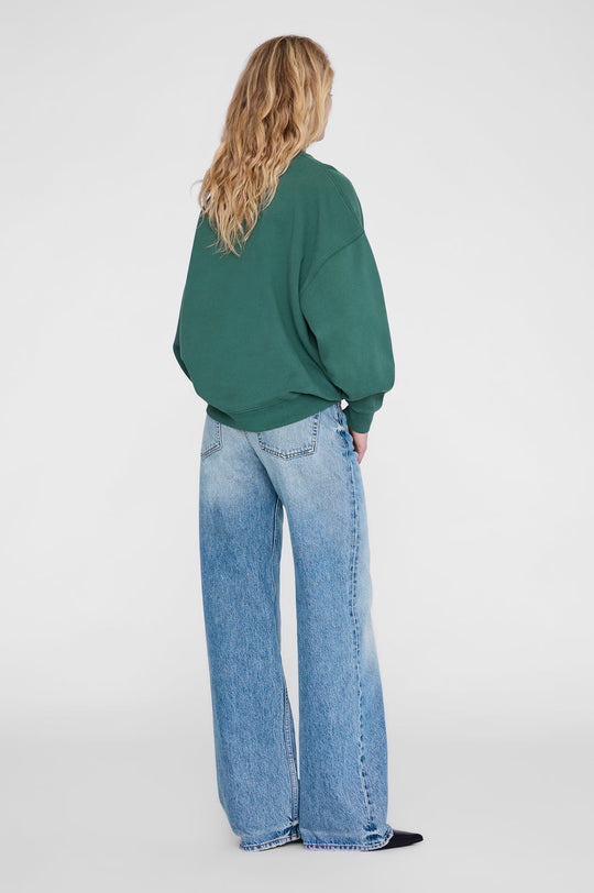 ANINE BING Miles sweatshirt i deep emerald set bagfra