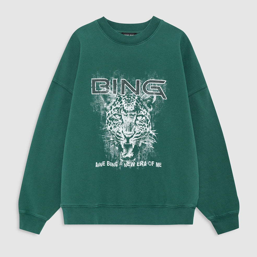 Miles Leo Muse sweatshirt i dyb grøn produktvisning