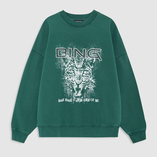 Miles Leo Muse sweatshirt i dyb grøn produktvisning