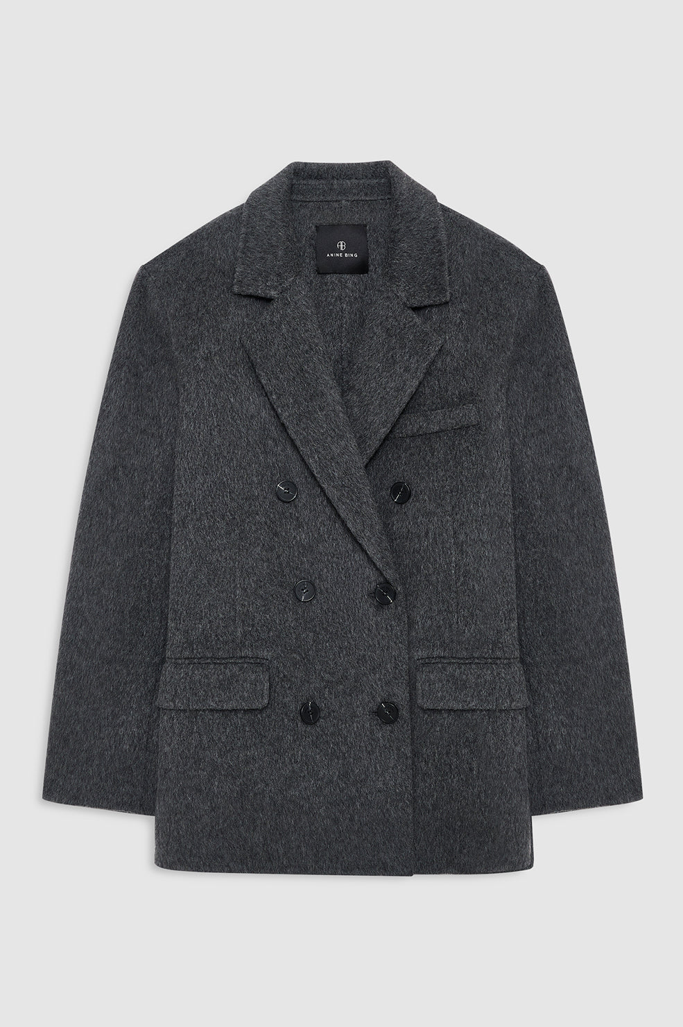 ANINE BING Sali Coat i mørkegrå produktbillede forfra