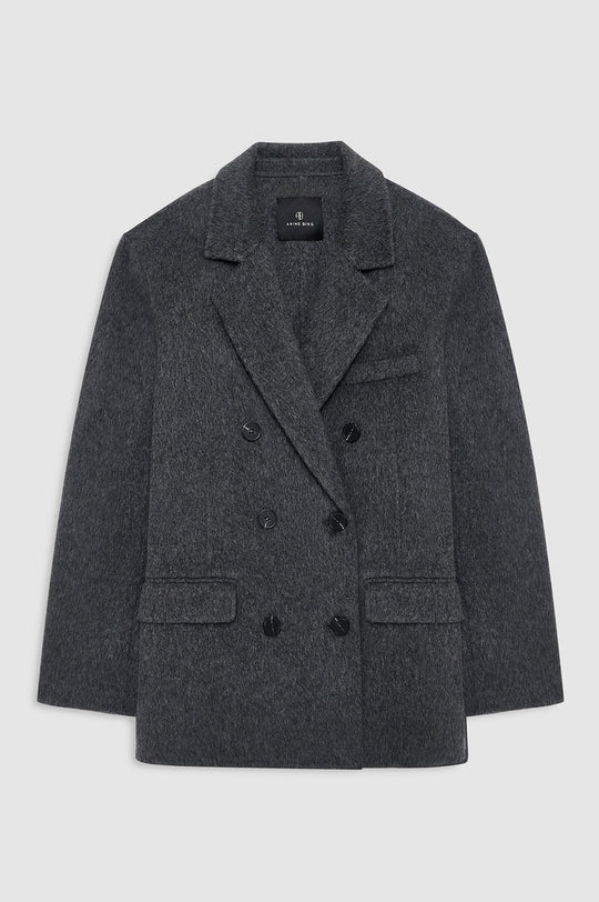 ANINE BING Sali Coat i mørkegrå produktbillede forfra