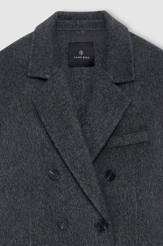 Detalje af ANINE BING Sali Coat i mørkegrå