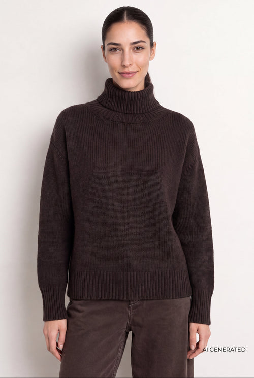 Leveté Room | Pullover | LR-Perle 3, mørk brun