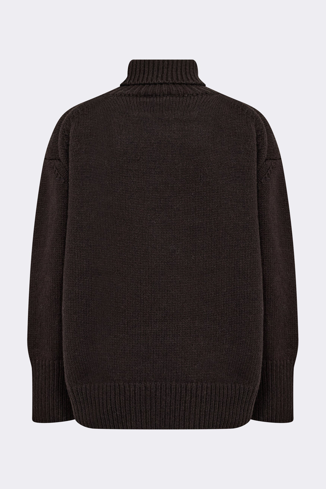 Leveté Room LR-Perle 3 mørkebrun strik i merinould og cashmere set bagfra