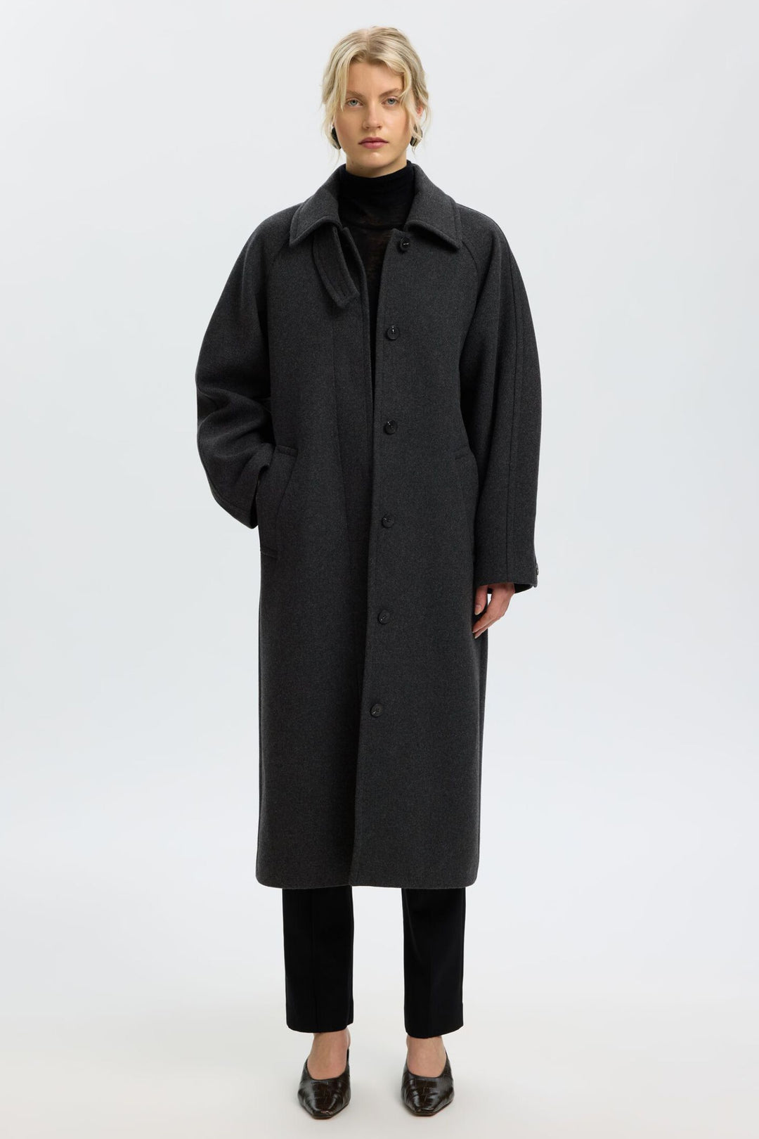 Selected Femme Raey Manteco Coat, dark grey