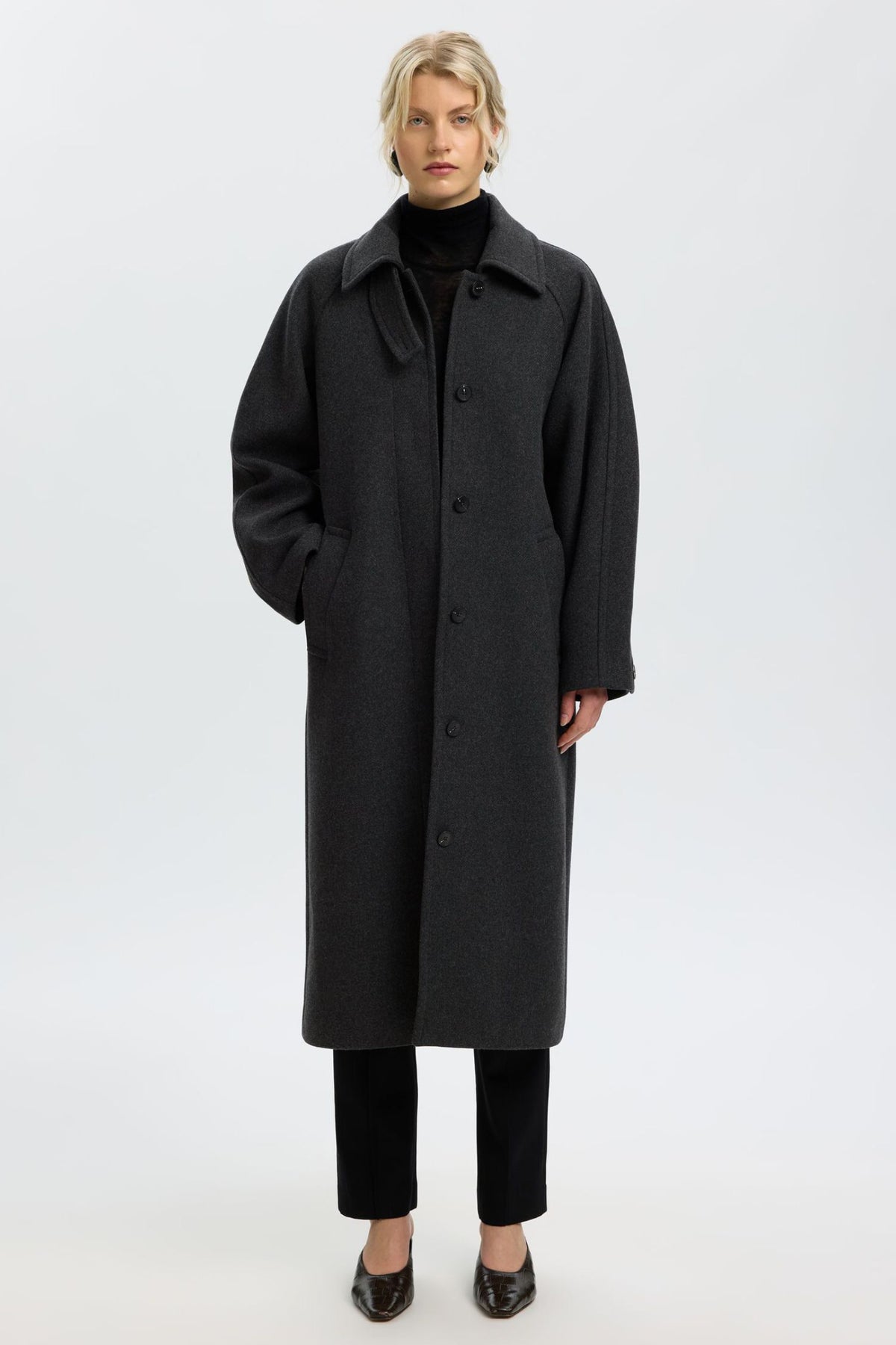 Selected Femme Raey Manteco Coat, dark grey