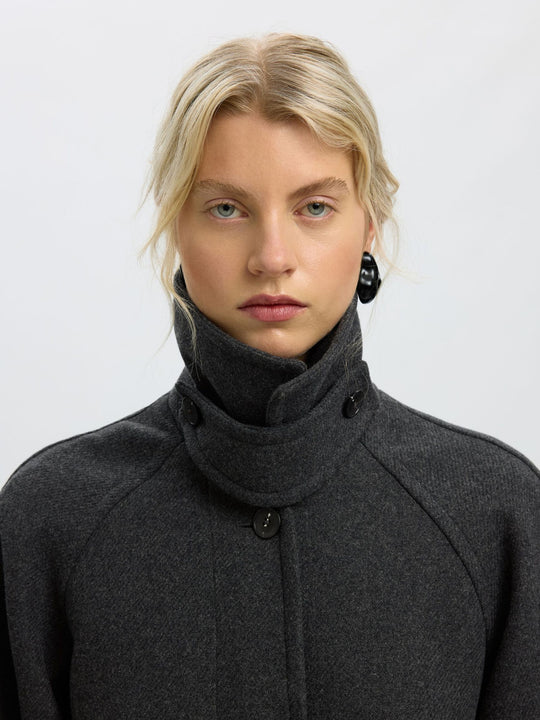 Selected Femme Raey Manteco Coat, dark grey