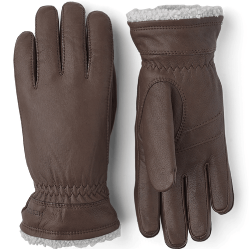 Hestra | Handsker | Deerskin Primaloft Leather Gloves, chocolate