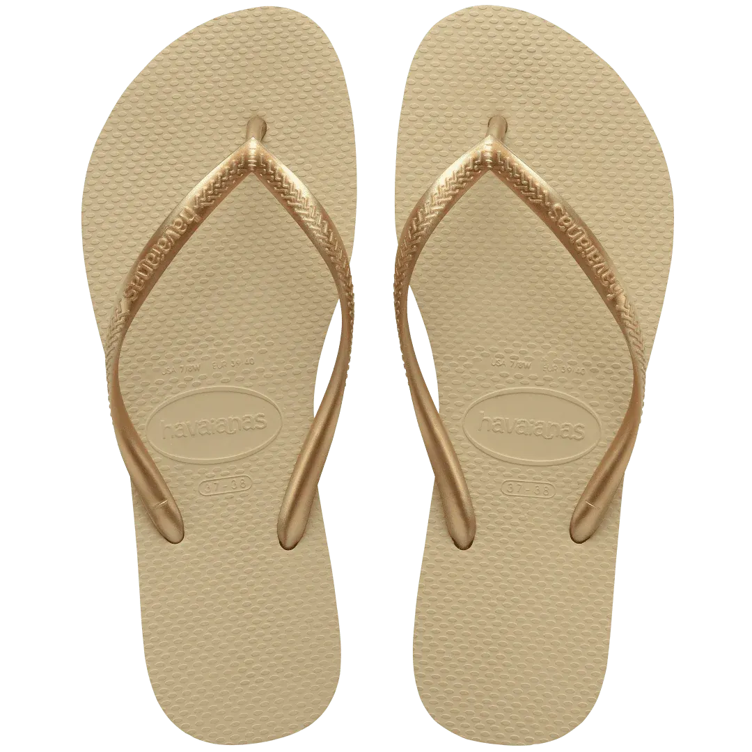 Havaianas | Klipklapper | Slim Sandal, sandgrey/light golden
