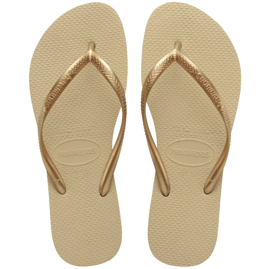 Havaianas | Klipklapper | Slim Sandal, sandgrey/light golden