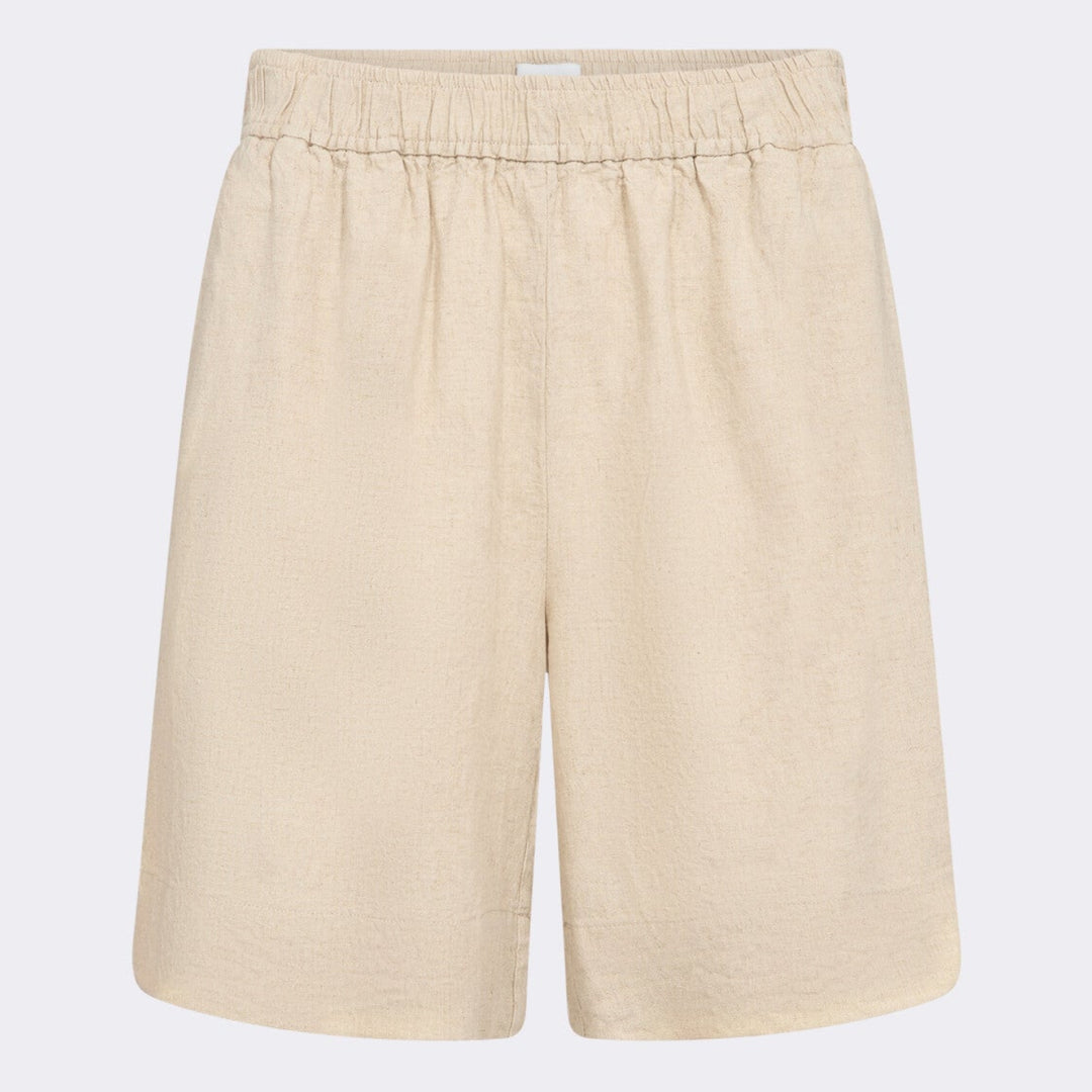 Leveté Room Naja 29 shorts i island fossil med elastisk talje.