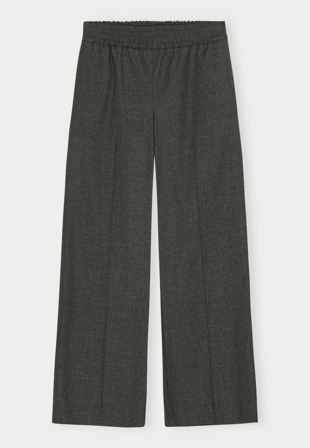 Herskind Pinky Midt Waist Pants – checks grey bukser med midt talje og struktur.
