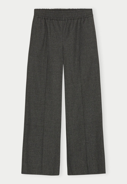 Herskind Pinky Midt Waist Pants – checks grey bukser med midt talje og struktur.
