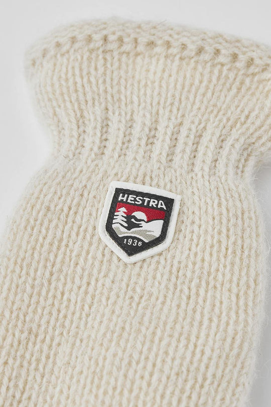 Hestra Basic Wool Luffer – Strikkede Luffer i Shetlandsuld, Off-white