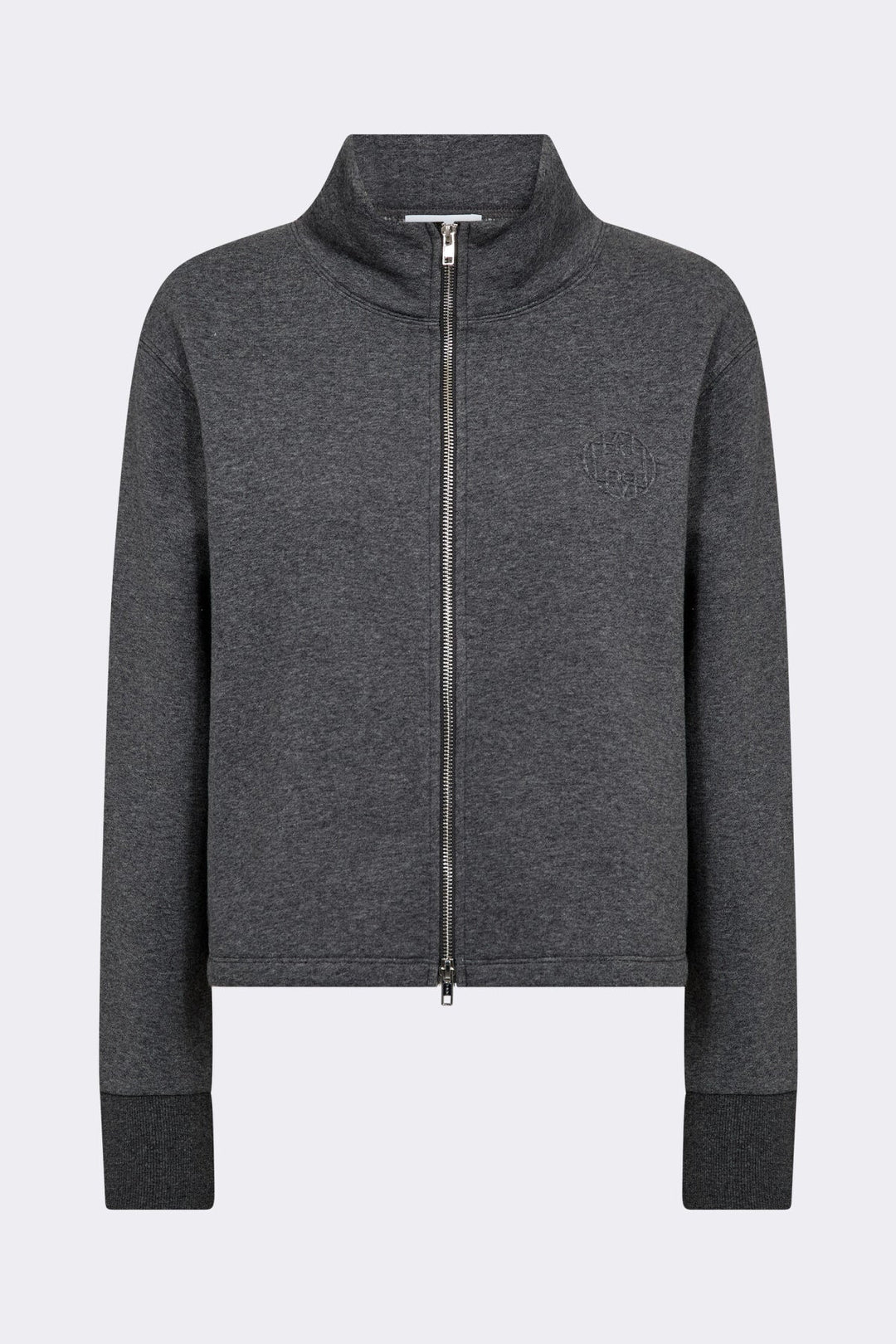 Leveté Room Nuka 16 jakke i dark grey – let jakke med høj krave og lynlås.