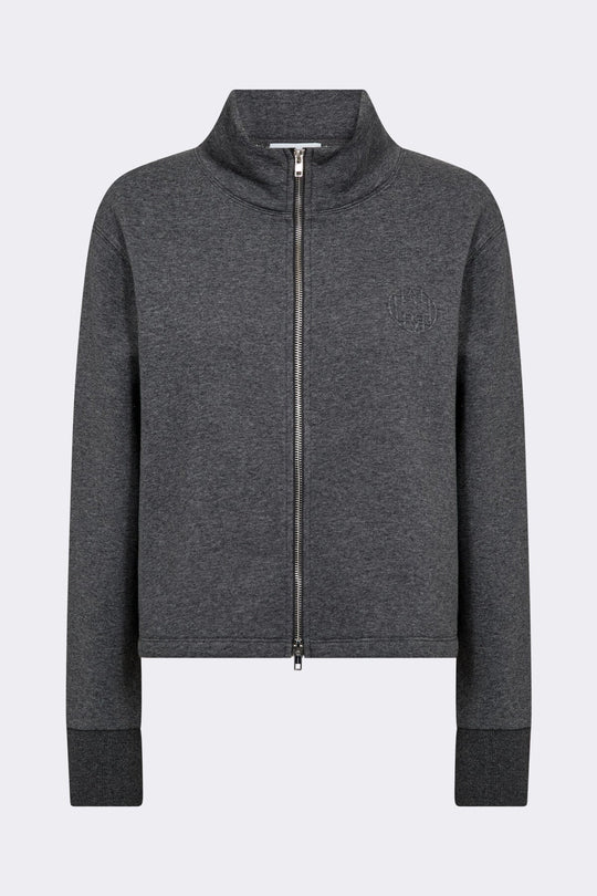 Leveté Room Nuka 16 jakke i dark grey – let jakke med høj krave og lynlås.