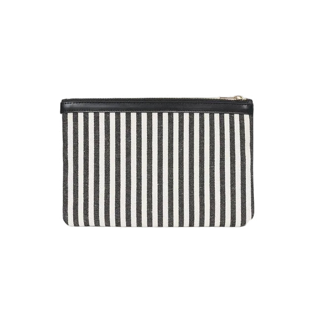 Anine Bing Lili Pouch clutch i sorte og hvide striber