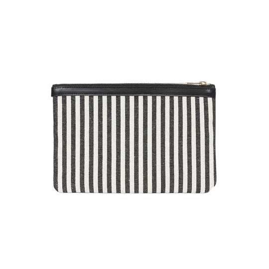 Anine Bing Lili Pouch clutch i sorte og hvide striber