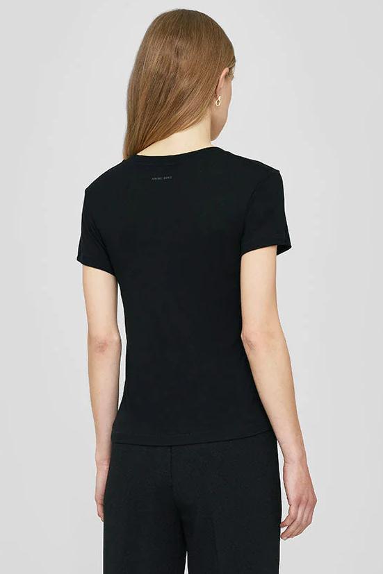 T-shirt | ANINE BING Amani Tee, black cashmere blend