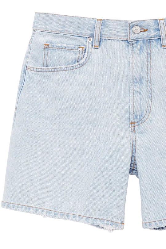 Anine Bing Delaney denimshorts i Lucid Blue med høj talje og klassisk fem-lomme design.
