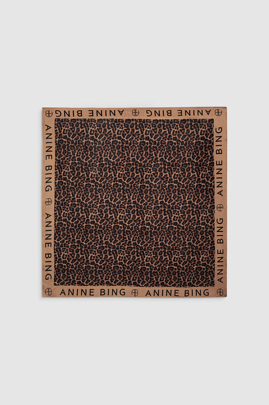 Anine Bing Eliza Sarong i tan og brown leopard i let bomuldsgaze.