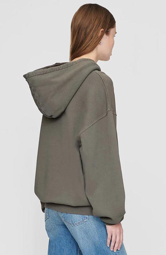 Hoodie | Anine Bing Harvey Sweatshirt, dusty olive