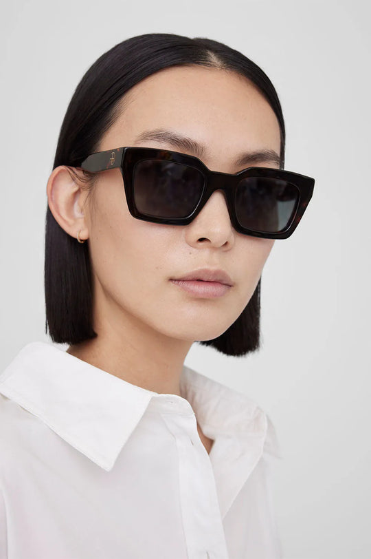 Solbriller | Anine Bing One Indio Sunglasses, dark tortoise